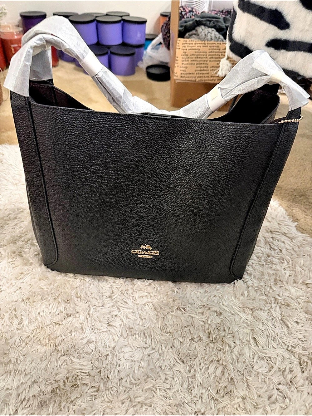 Coach Parker Hobo Shoulder Bag in Black NWT